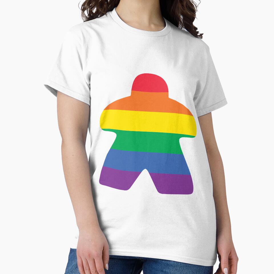 Gay Pride Flag Meeple - Rainbow by BeamGeeks