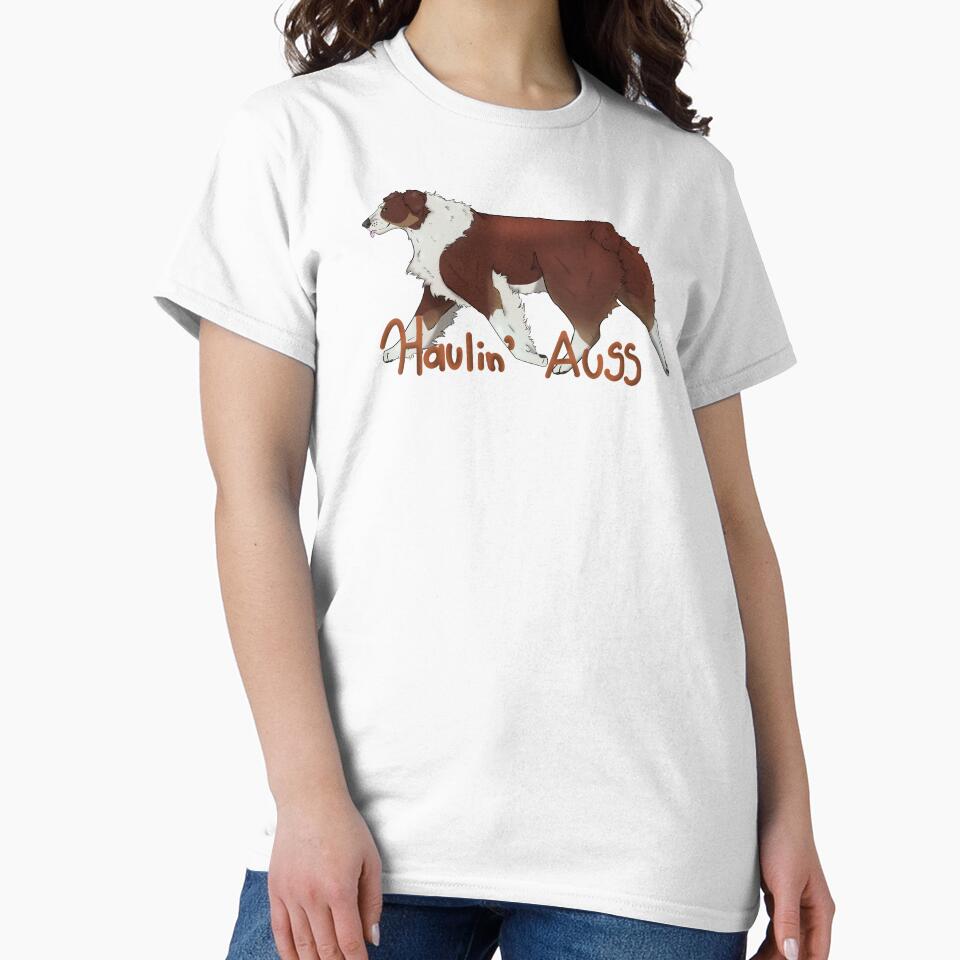 Haulin Auss Australian Shepherd Aussie - Red Tri Pet Gift by UptownMuttCreations