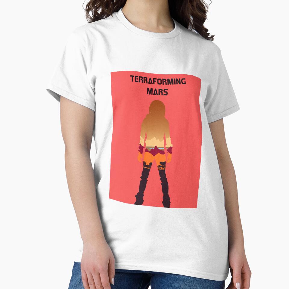 Terraforming Mars (Red) Design - Minimalist Silhouette Poster Style - Board Game Art by MeepleDesign