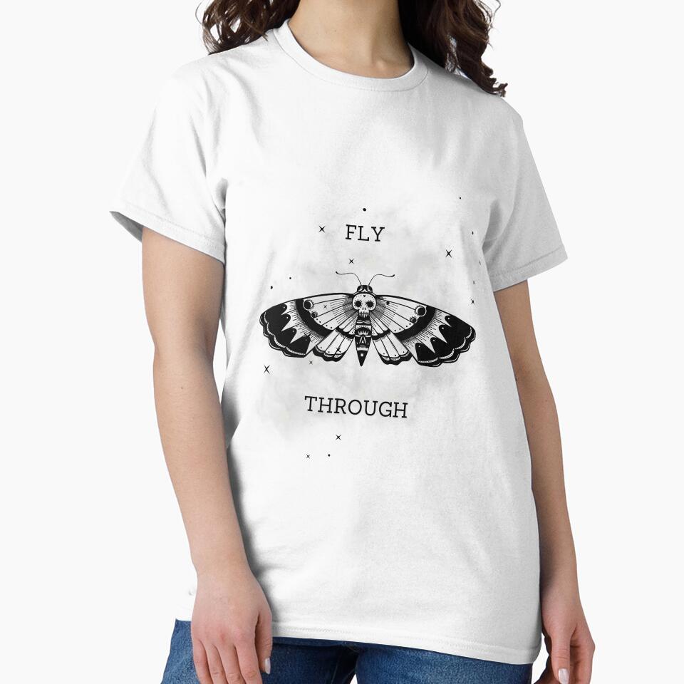 Fly Through – Mystic Moth Minimal Boho Inspirational Design 2 by eachside-nik