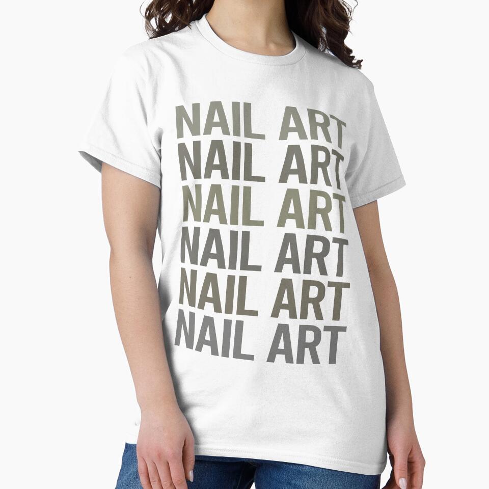 Gray Text Art Nail Art Nail Tech Nails Manicure Manicurist Pedicure Pedicurist by StoreCalamity