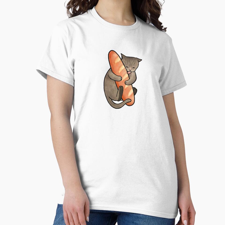 Baguette cat cartoon sticker by Ashleysnook