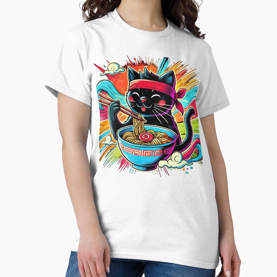 Rainbow Demon Ramen Cat by SiarheiYur