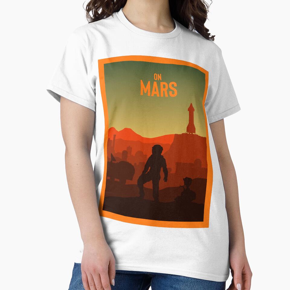 On Mars - Board Games - Minimalist Travel Poster Style - Board Game Art by MeepleDesign