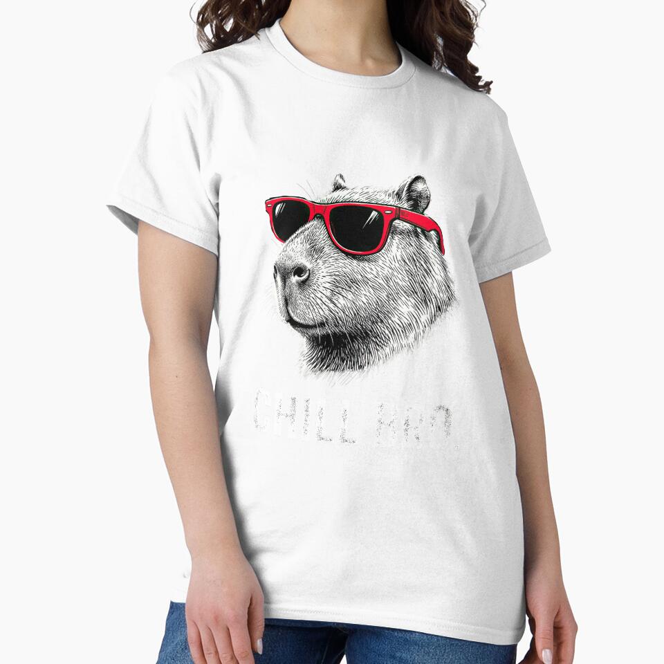 Chill Bro Capybara Wearing Sunglasses Funny Animal Meme by NovaCraft30