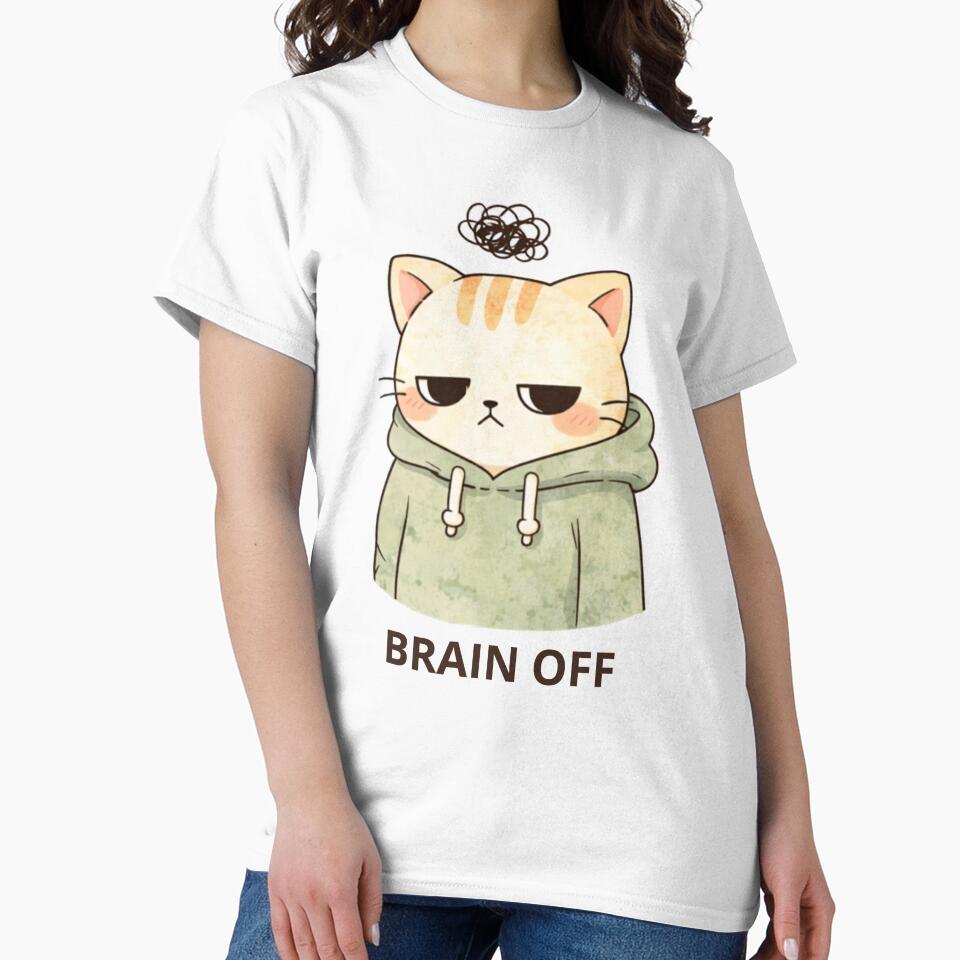 Brain Off Cat | Cute Kawaii Aesthetic | Low Energy Mood Design by The Mood Index