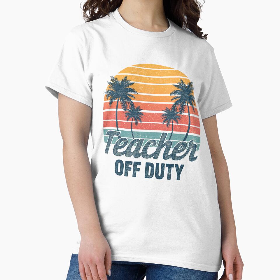 Teacher Off Duty Retro Summer Shirt by Rafael Bee