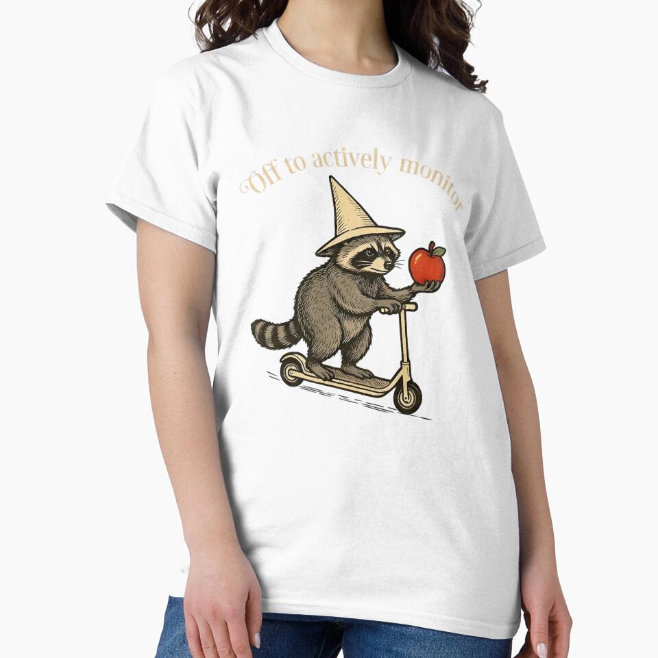 Off to Actively Monitor Funny Teacher Raccoon by VGAfanatic