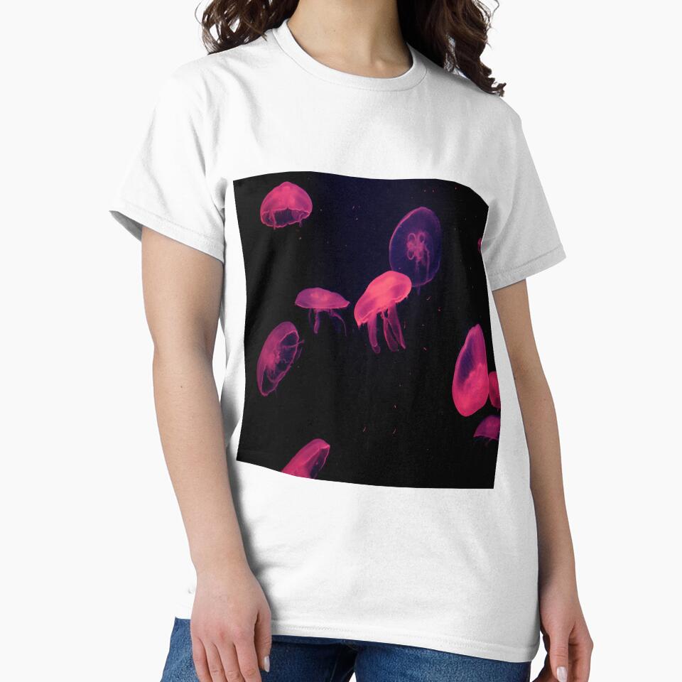 Jellyfish deep ocean - pink by oxoxoxo