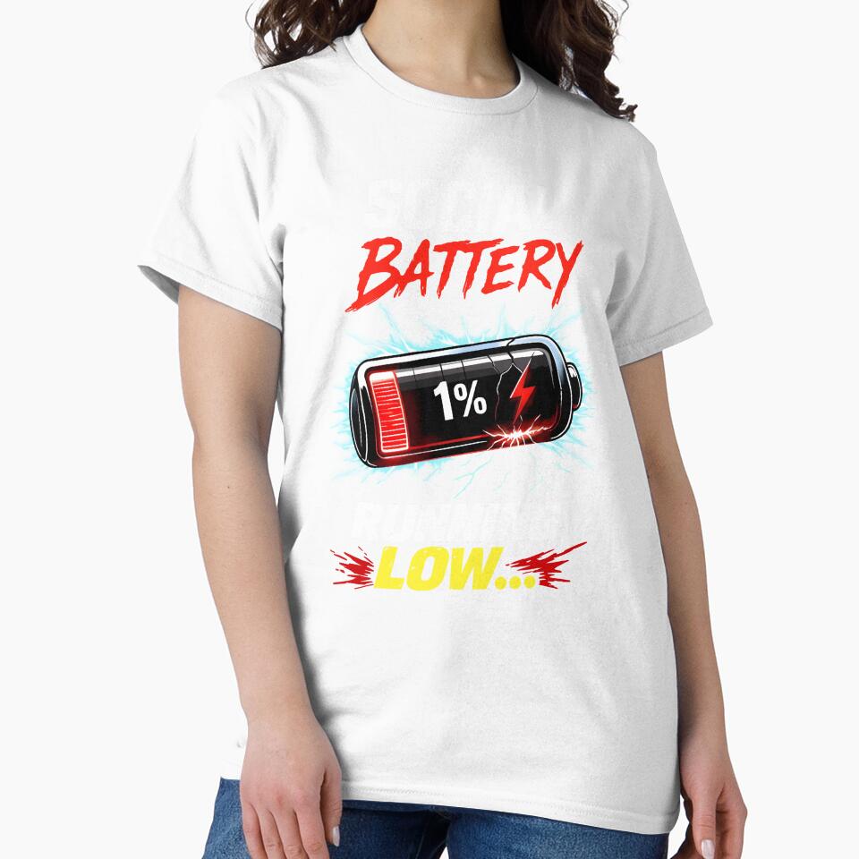 Social Battery Running Low Funny Introvert Shirt by RitaRuni1992