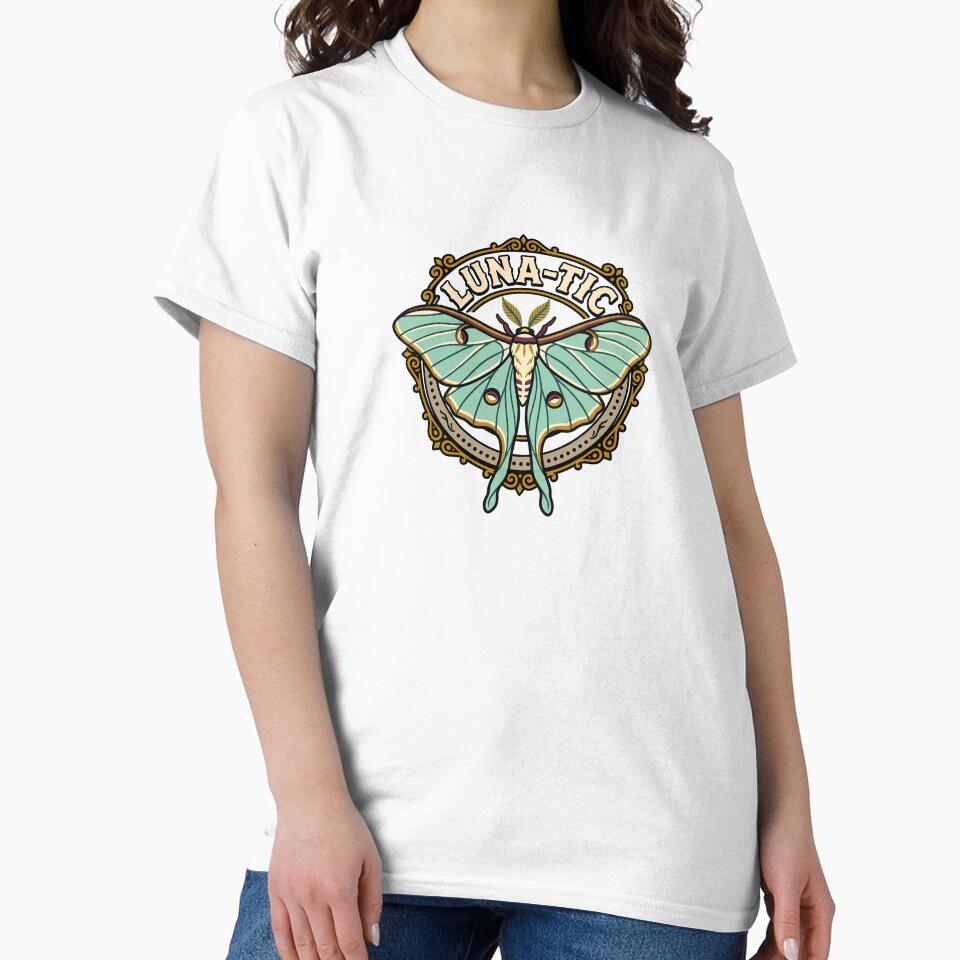 LUNA-TIC Lunar Moth Lepidopterist Lover by JumpJammiesTees