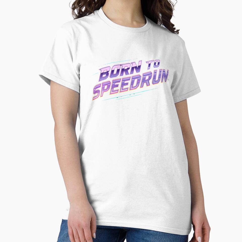 Born to Speedrun – Retro Gamer Text Design by PHRASEandSTYLE