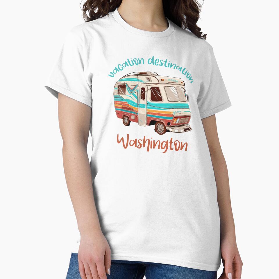Vacation Destination Washington T-Shirt by MarqisStudio