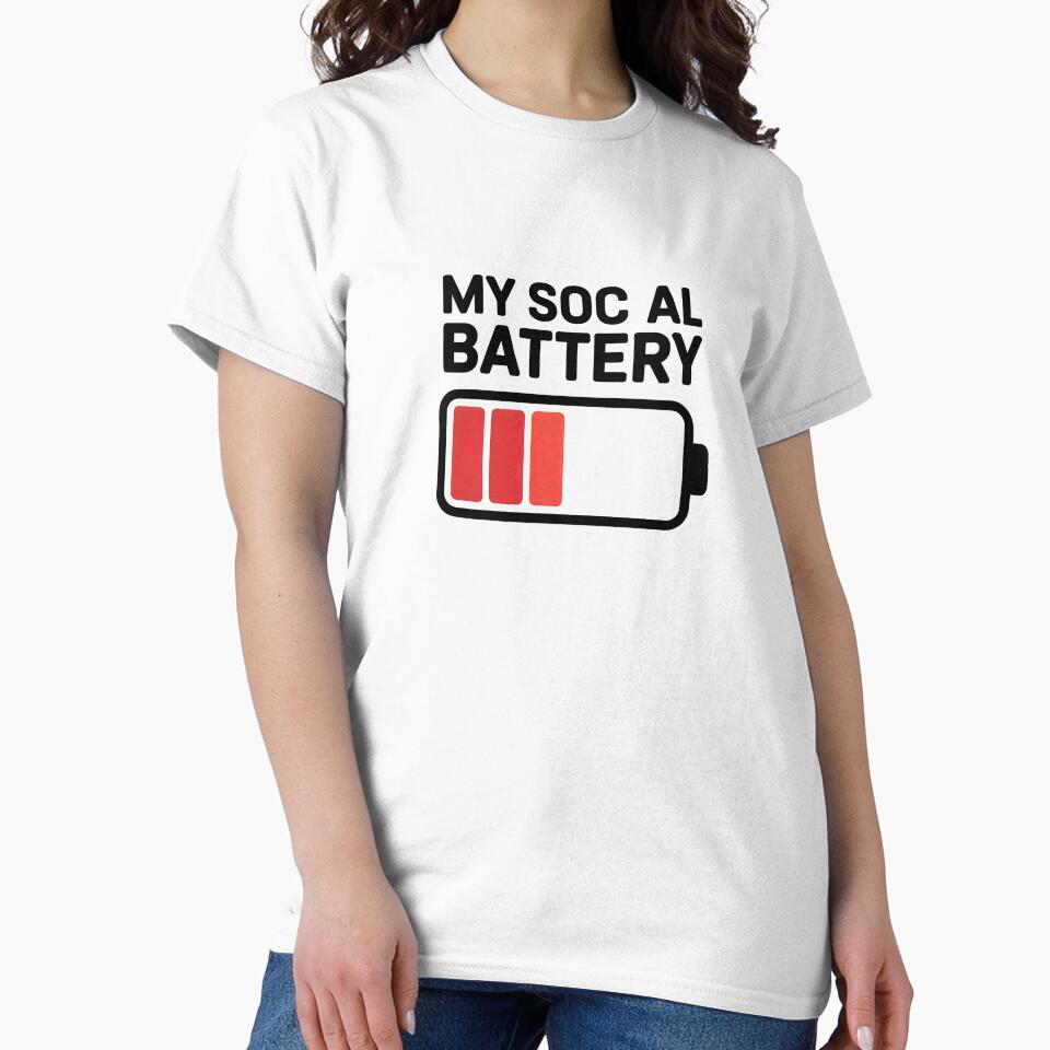 Social Battery Low by GROOVEGORB Design Shop