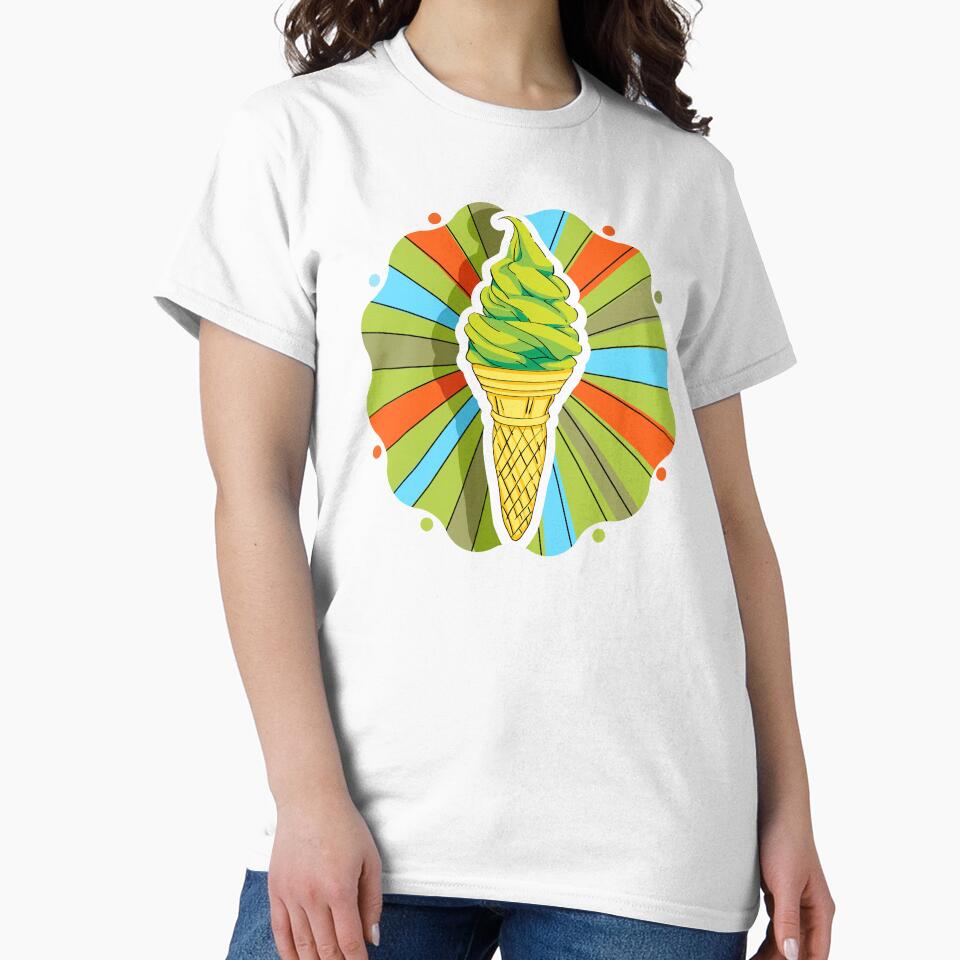Green Maccha Ice Cream Cone - Food Collection by CreativNode
