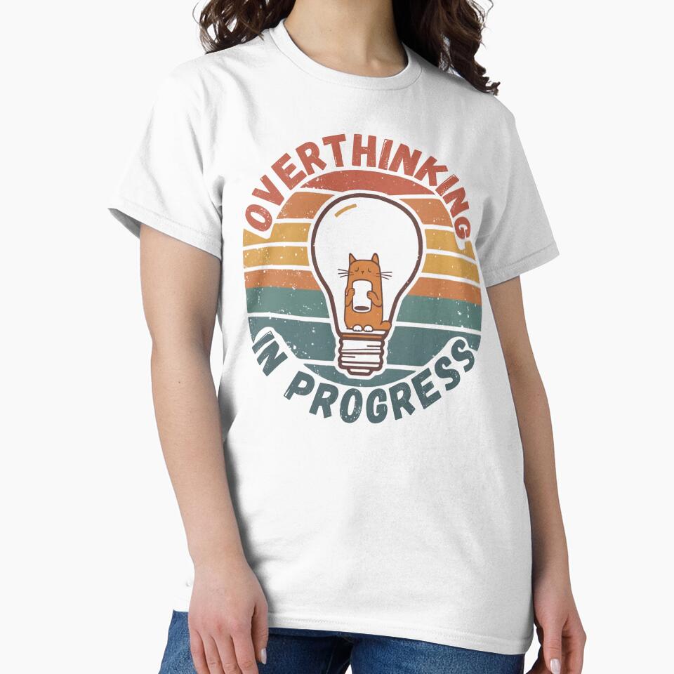 Overthinker Cat  funny  gifts who love cats and identify with the overthinking mindset by ketkacreations