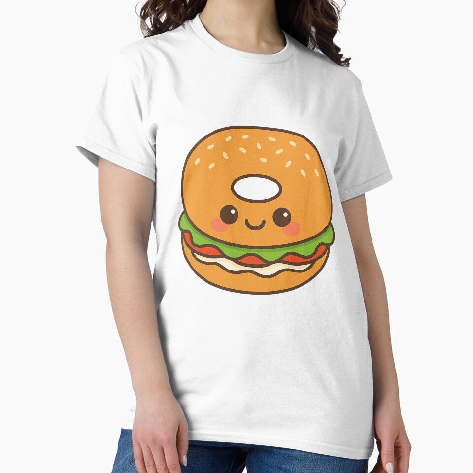 Kawaii Bagel – Cute Breakfast Food Art by k3rstman1