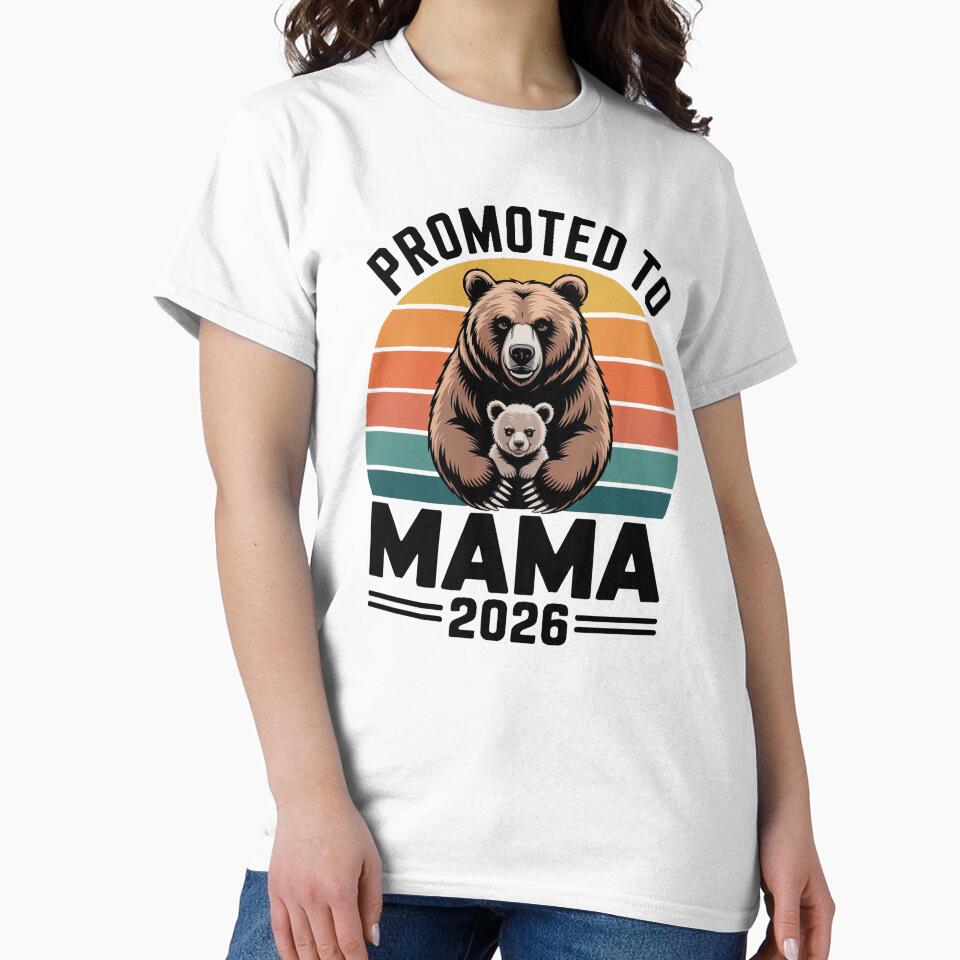 Mom To Be 2026 Retro Bear Family Graphic by QuiteOrbit