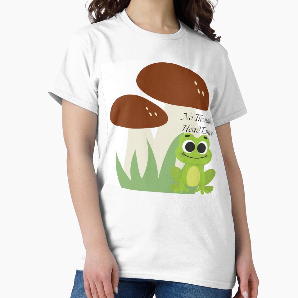 No Thoughts Head Empty – Cute Frog Meme Aesthetic by Saynix