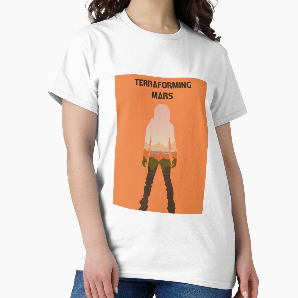 Terraforming Mars (Orange) Design - Minimalist Silhouette Poster Style - Board Game Art by MeepleDesign