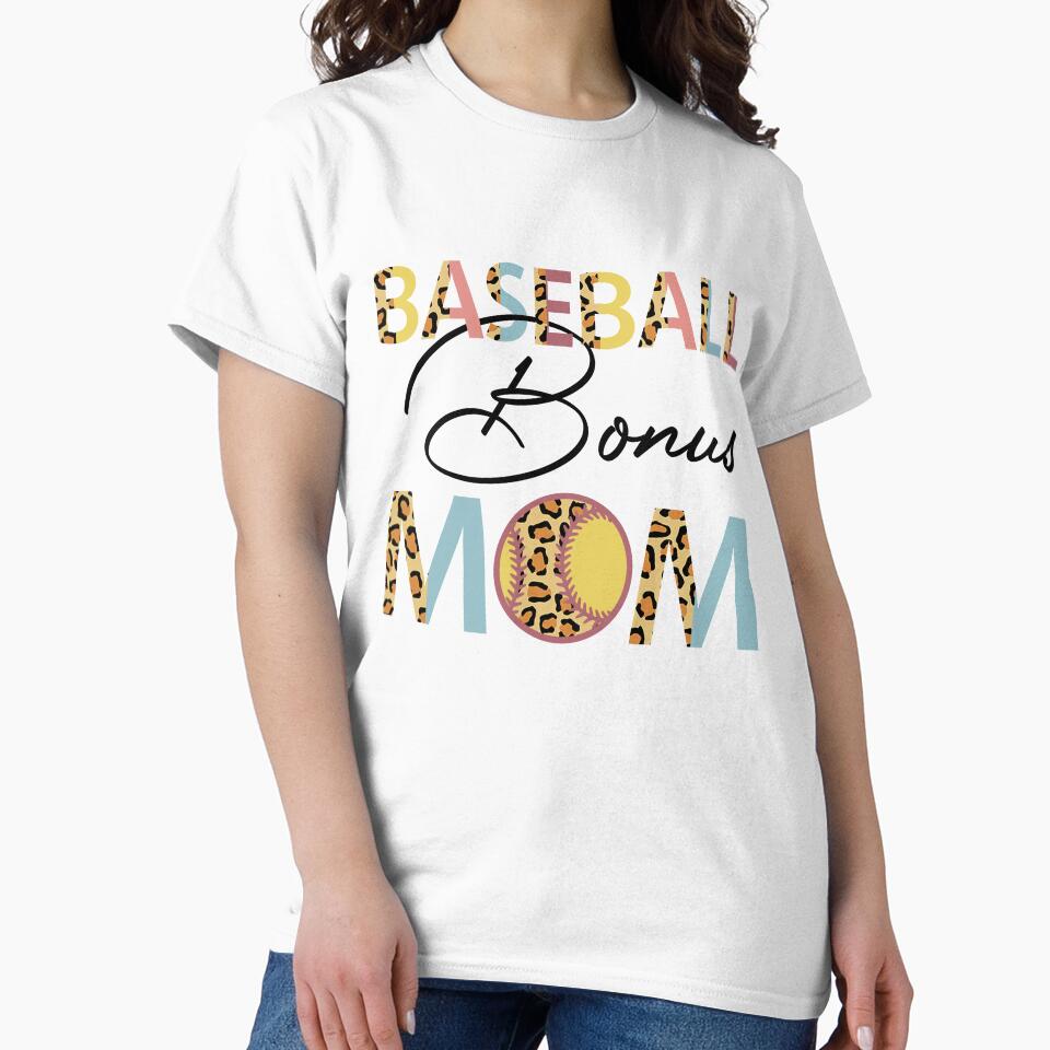Baseball Bonus Mom Baseball Mom Leopard Mothers Day by cadieuxart
