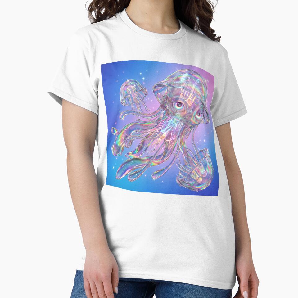 Iridescent Glass Jellyfish Fantasy Creature by maboroshilab