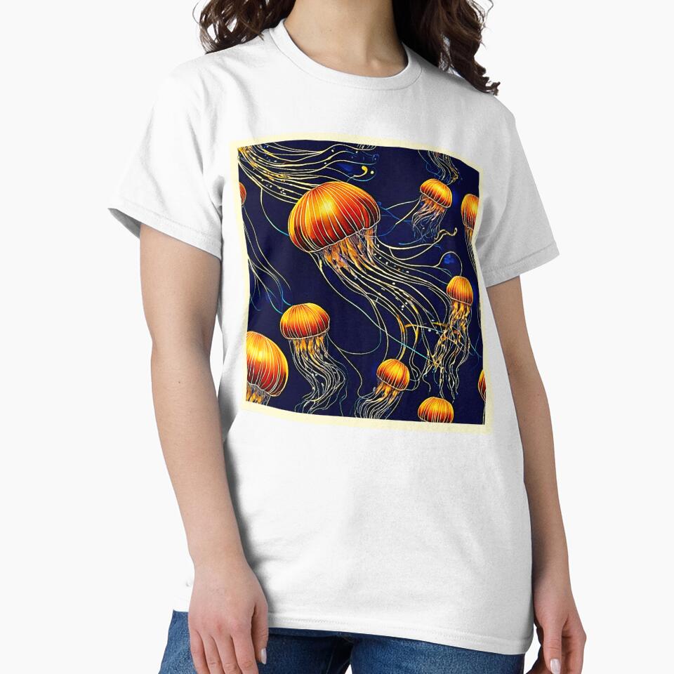 Glowing Jellyfish Sea by Health And Fitness Posts e-Store