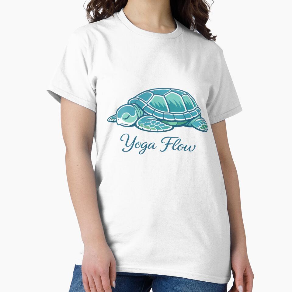 Yoga Sea Turtle Pose Serene Linework Yoga Flow by zoughlal