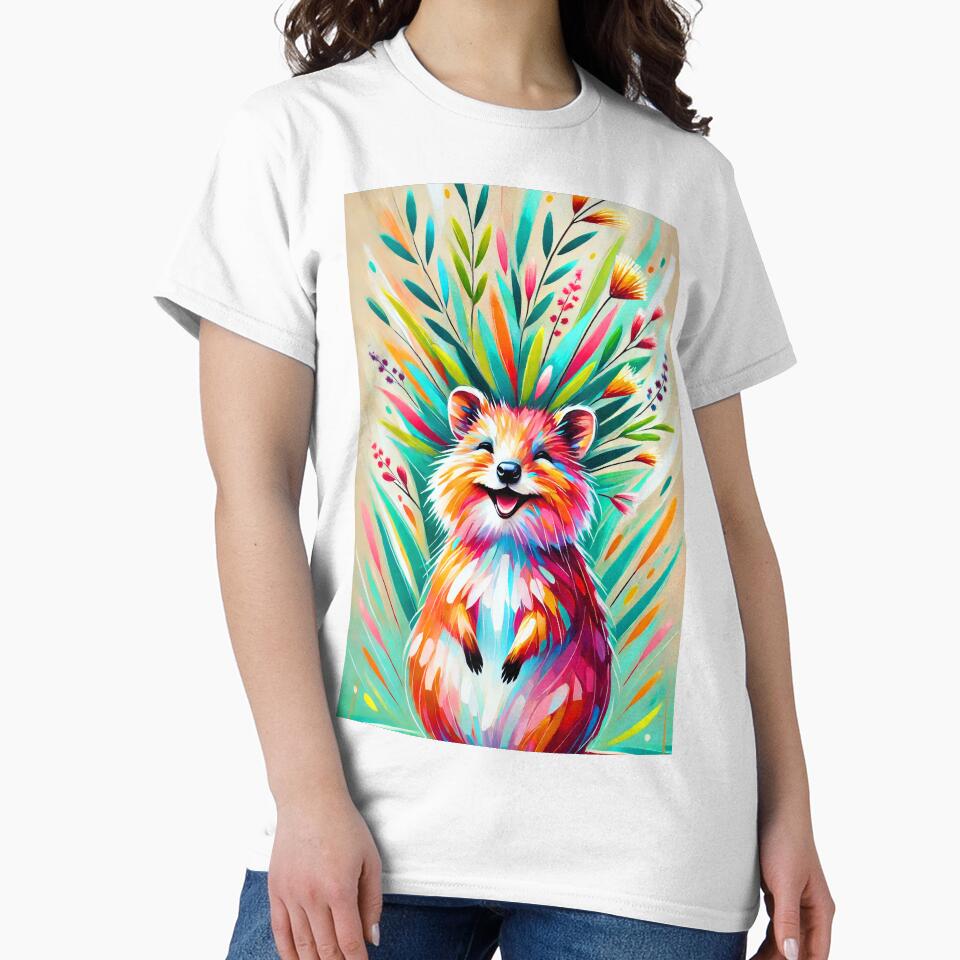 Joyful Quokka Surrounded by Vibrant Floral Bursts by ChrisButler