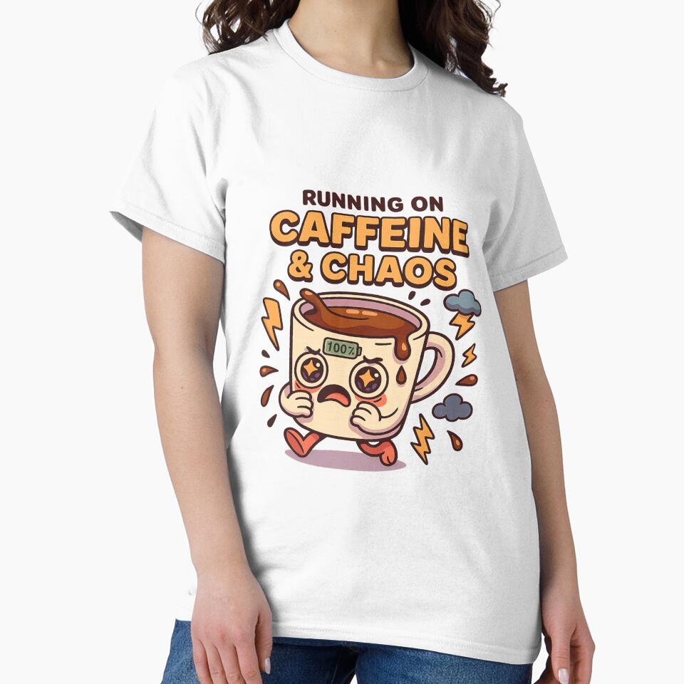 Running on Caffeine & Chaos – Hyper Coffee Cartoon Design by Art-Tacos