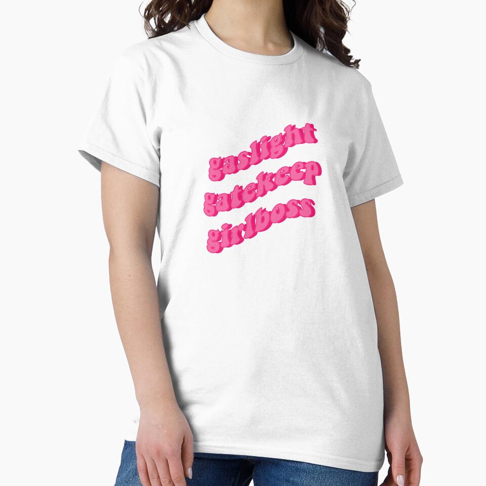 gaslight gatekeep girlboss hot pink by stickersxbecca