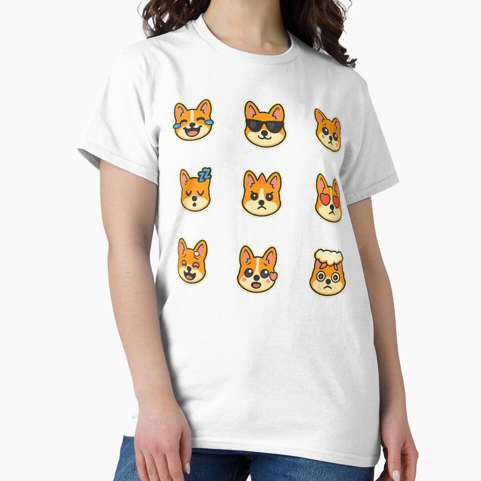Cute Kawaii Corgi Emoji Set 3, Kawaii Corgi by graphic-genie
