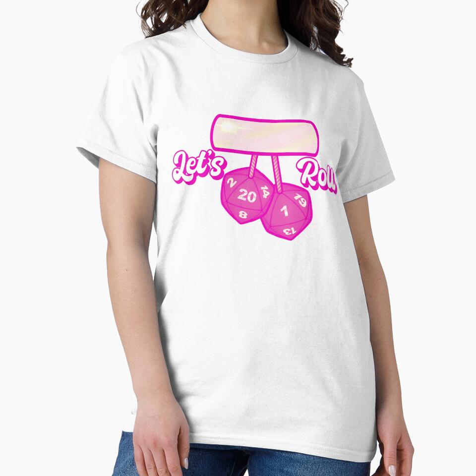 Let's Roll (Hot Pink Version) by Ye Olde Dungeons & Dragons Lorecast Shoppe