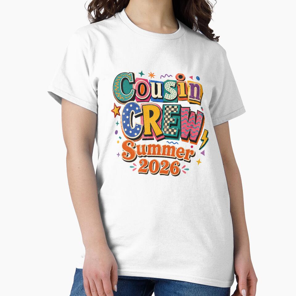 Cousin Crew Retro T-Shirt | Matching Family Vacation Graphic Tee, Summer Reunion Trip Shirt Gift by SpaceConcept