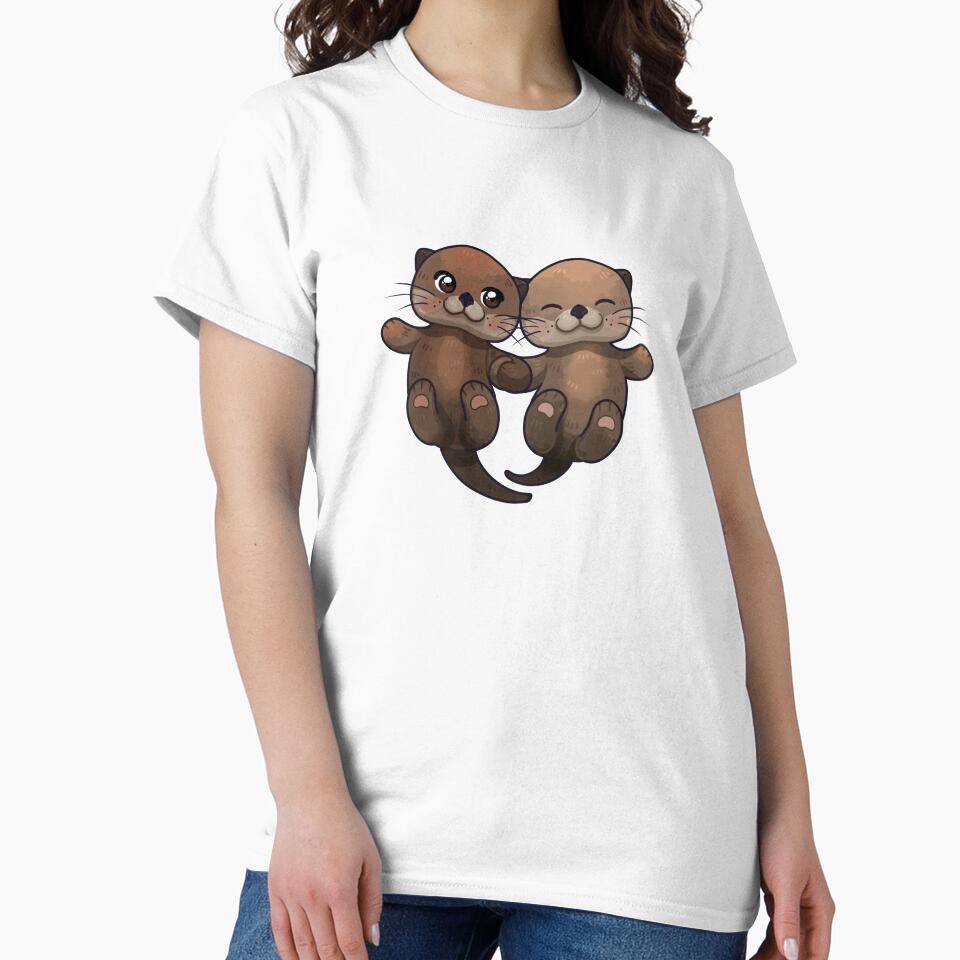 Otters golding hands - I'd be otterly lost without you by Noemi Uremillis