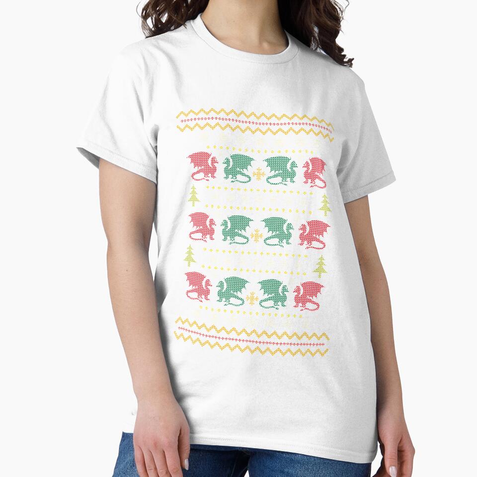 Christmas Sweater Dragons - Board Games Dungeon TRPG Design - Board Game Art by MeepleDesign