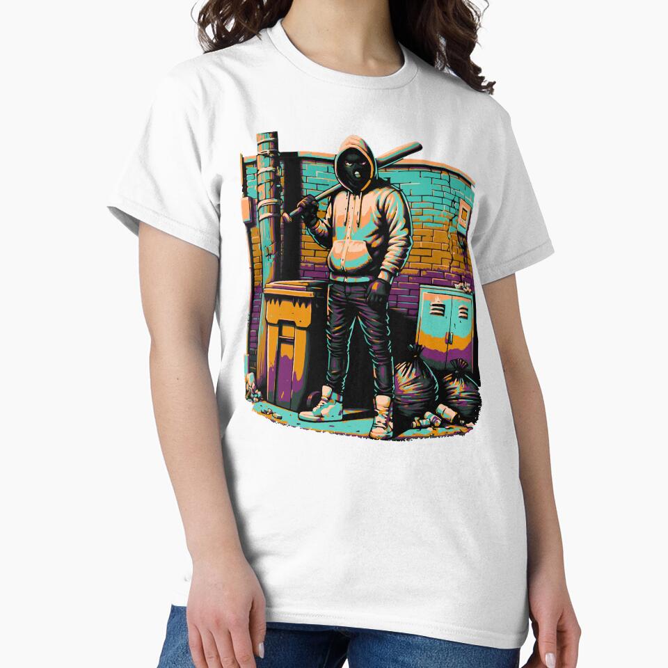 Neon Street Vigilante – Retro Urban Arcade Style Design by onlin3boutiqu3