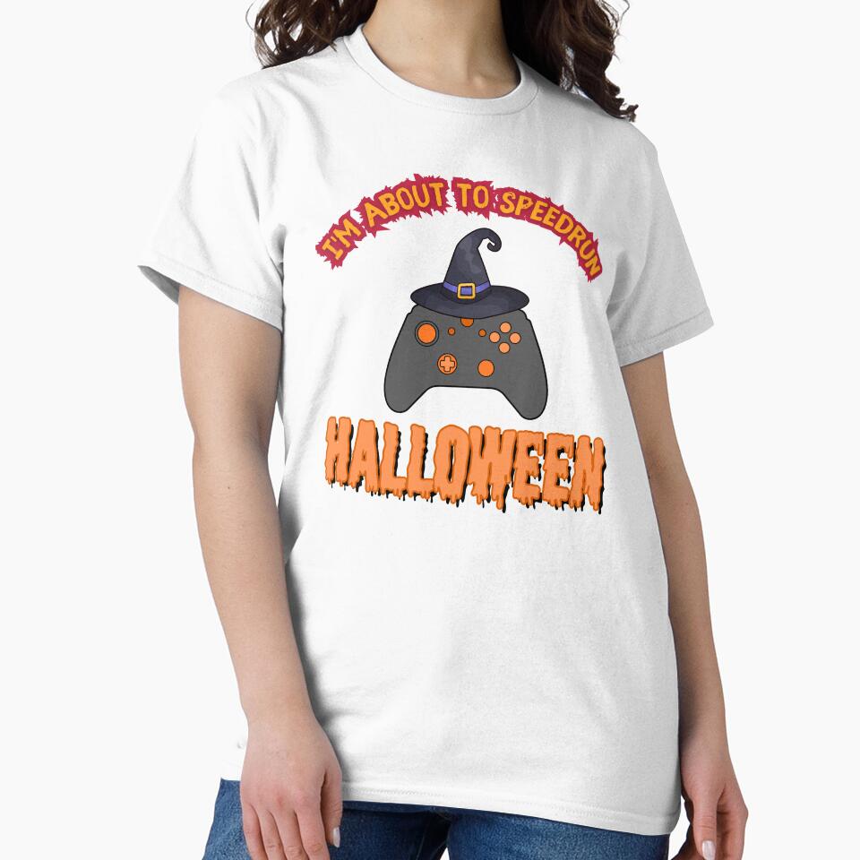 I'm About to Speedrun Halloween – Spooky Gamer Controller Art by PHRASEandSTYLE