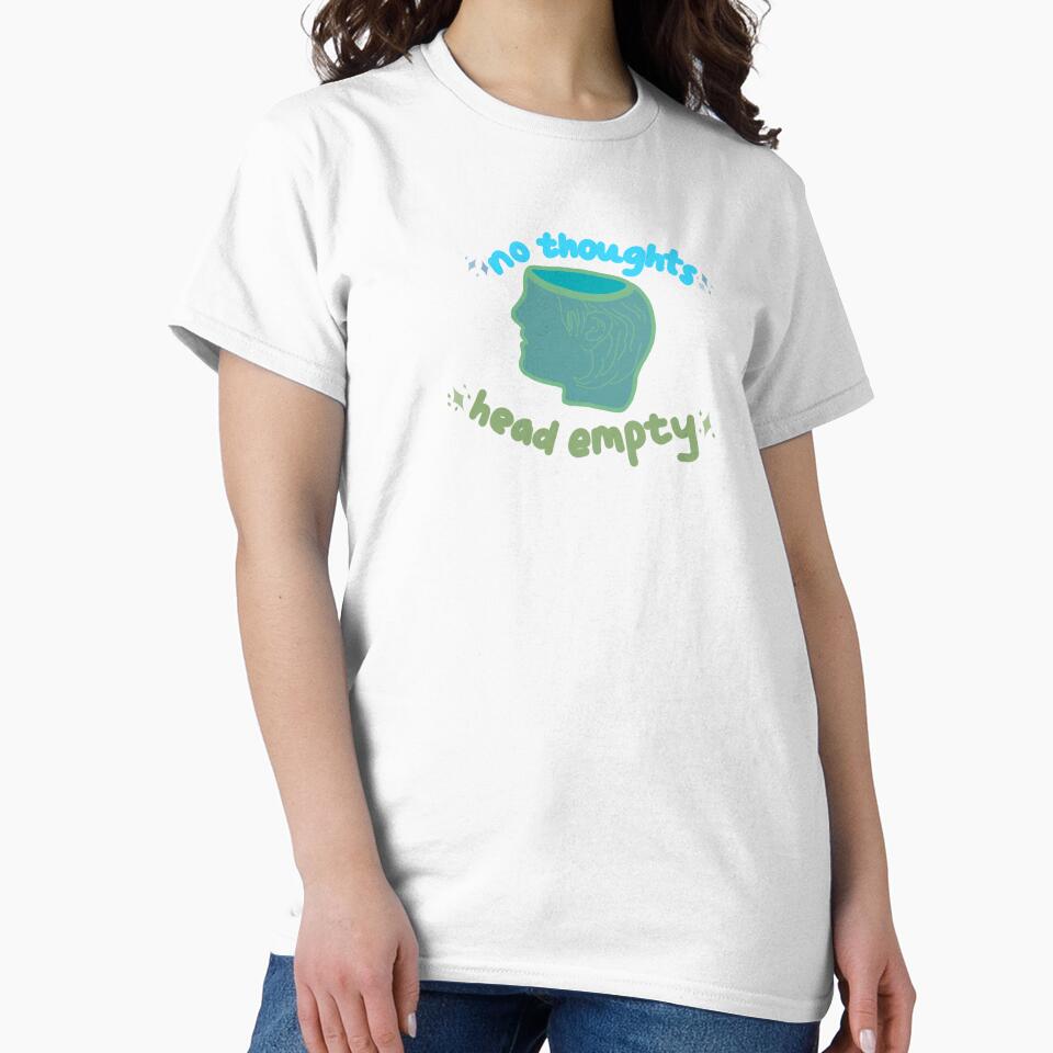 No Thoughts Head Empty - Blue Green by beccaamac