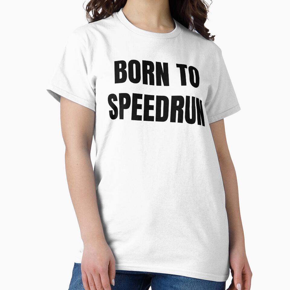 Born to Speedrun – Classic Gamer Text Art by PHRASEandSTYLE