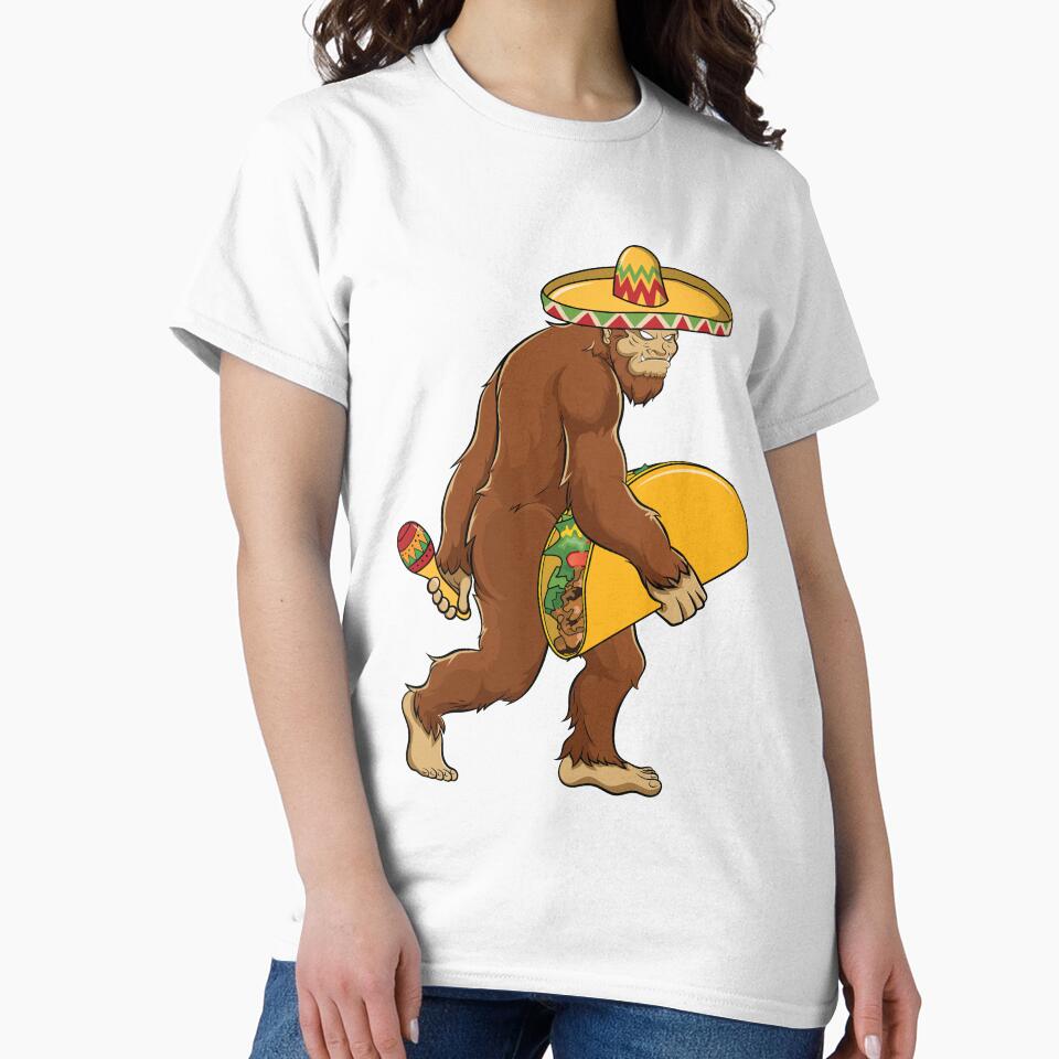 Taco Cinco De Mayo Mexican Funny Bigfoot by mejeoshop