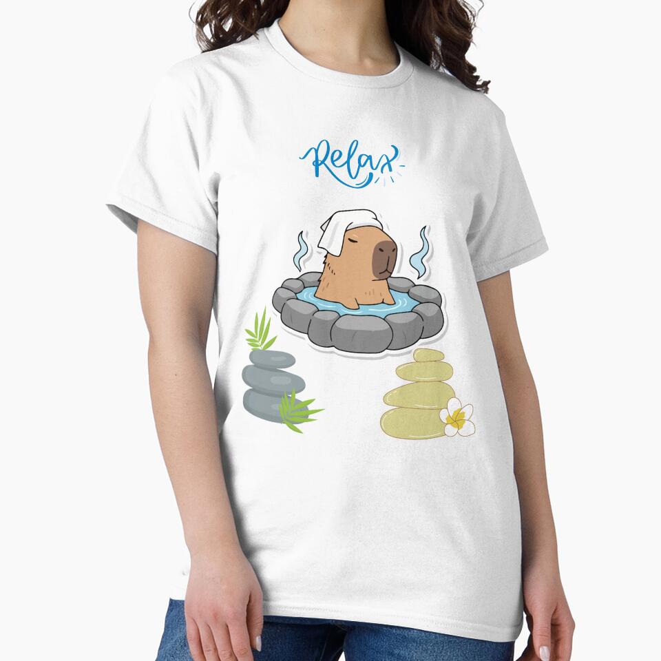 Relax Capybara – Cute Spa Animal Zen Illustration by MUKUND FASHION DESIGN