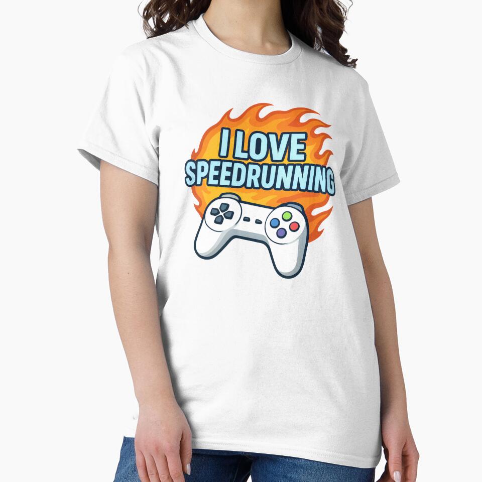 Bold I Love Speedrunning Flame Controller Design by PHRASEandSTYLE