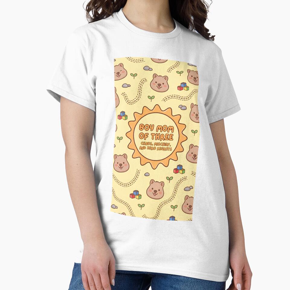 Boy Mom of 3 Cute Quokka Pattern by Itsheartshop