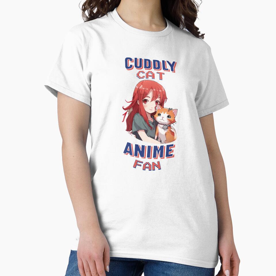 Cuddly Cat Anime Fan Manga Girl with cute Cat by Endo Designs - cause Love and Life matters