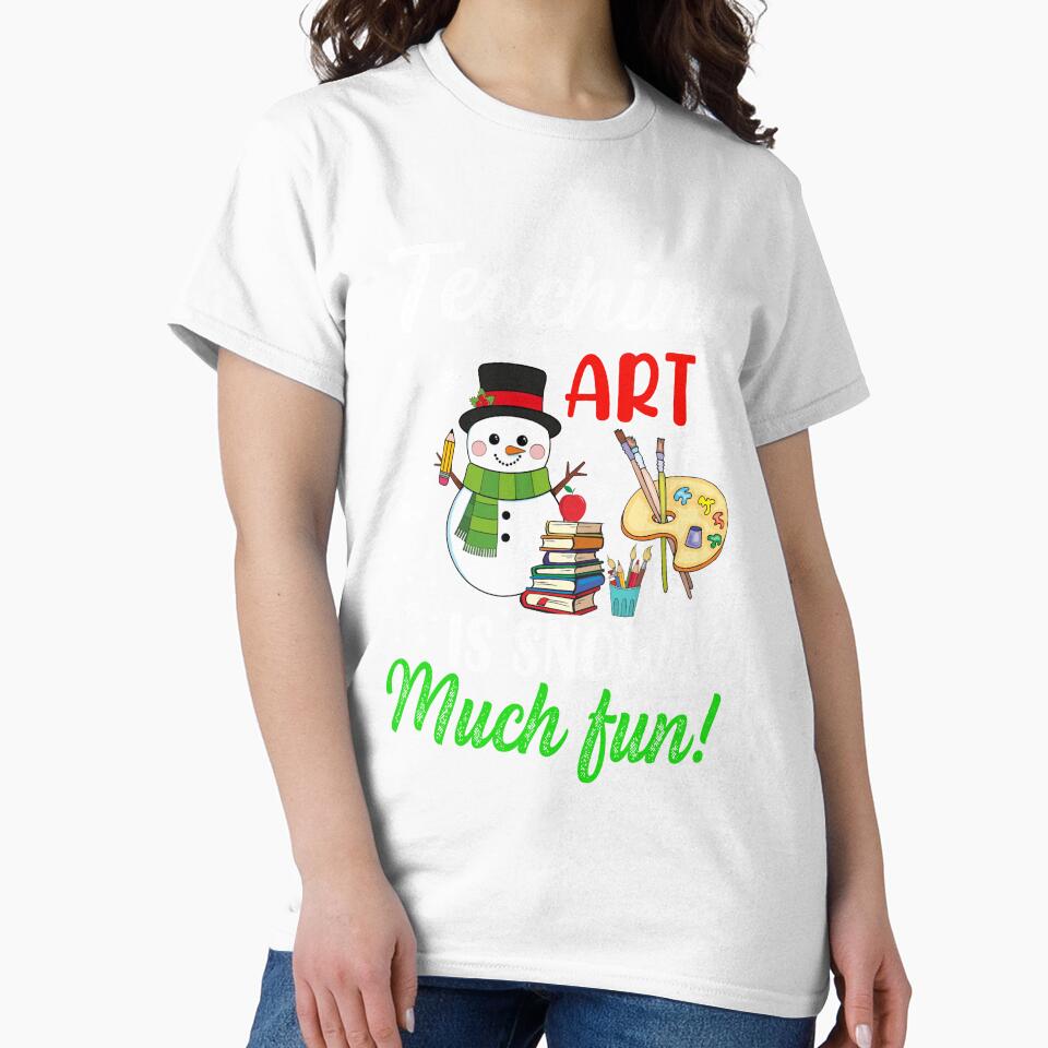 Teaching Art Is Snow Much Fun Christmas Teacher Snowman Art by MargarTallen