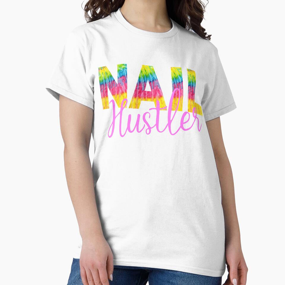Colorful Tie Dye Nail Hustler Nail Tech Techniques Nail Boss Nail Artist Salon Team by Dr.YesOrNo