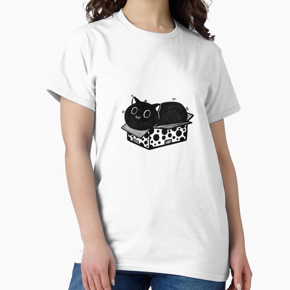 Claiming a Box Black Cat Illustration by Manjia-Art