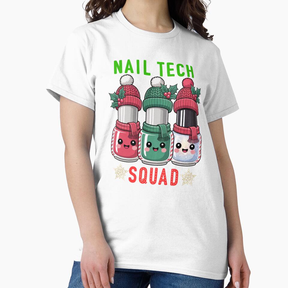 Christmas Nail Tech Squad Festive Holiday Manicurist by Nzgiftsandmore