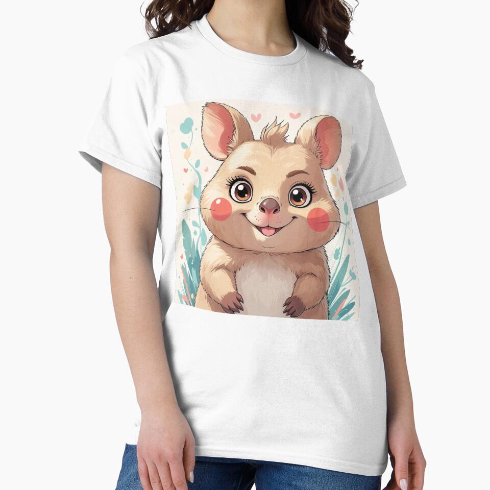 Cute Manga Chibi Quokka with Rosy Cheeks by Uniquely Yours